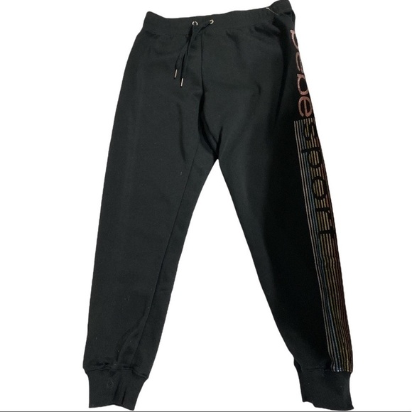 Bebe SPORT Scuba Joggers Drawstring Waistband Sparkling Leg Parachute Pants NEW - Picture 4 of 9